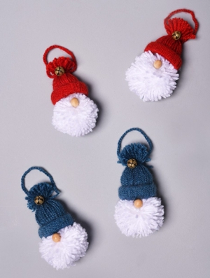 Fall Feather Gnome Christmas Tree ornaments (set of 2)