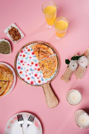 Flower Shower Wooden Cheese Platter
