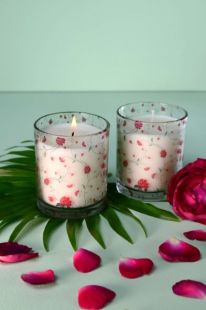 Flower Power Glass jar Candles