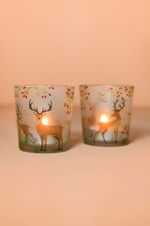 Freckles in Jungle Tea Light Candle Holder (Set of 2)