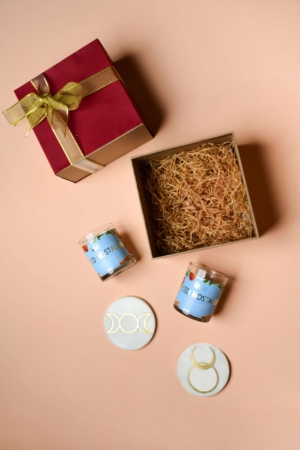 Spiced Nostalgia Gift Box with Divine Coasters