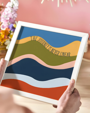 Journey Is Never Linear Framed Wall Art